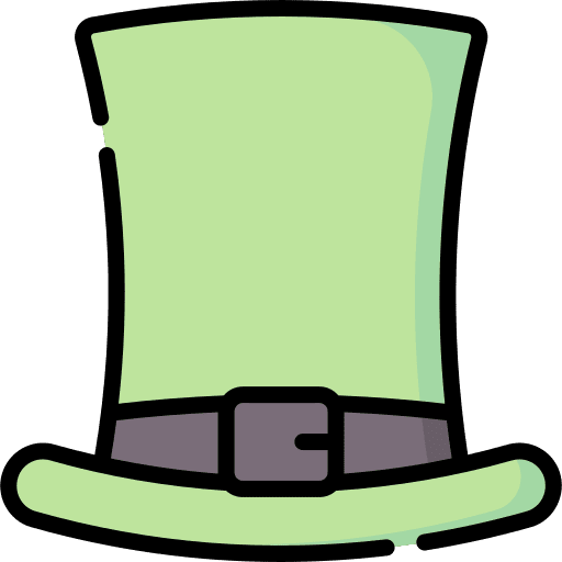 Top hat elegant cultures lucky icon Top hat elegant cultures lucky icon