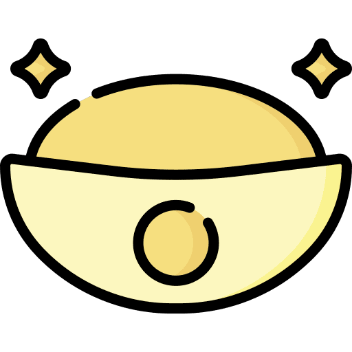 Gold ingot cultures china currency icon Gold ingot cultures china currency icon
