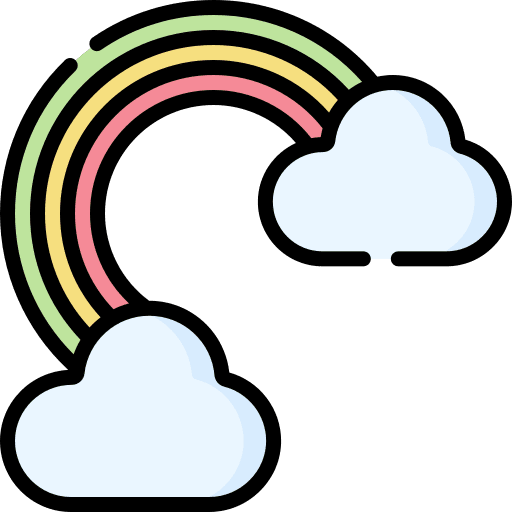 Rainbow sky weather cloud icon Rainbow sky weather cloud icon
