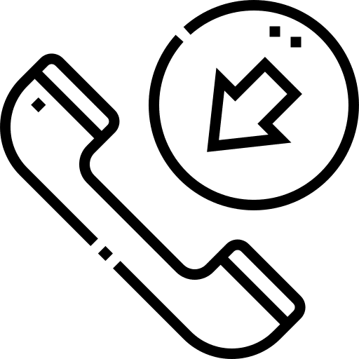 Inbound communications electronics arrow icon