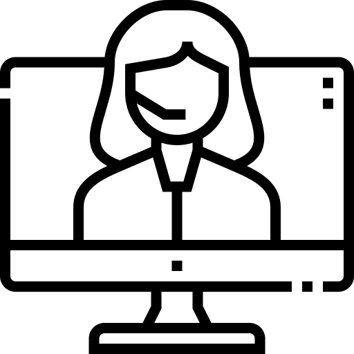 Online support online woman operator icon Online support online woman operator icon