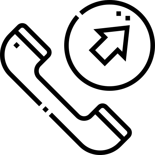 Outbound phone contact communications outbound icon