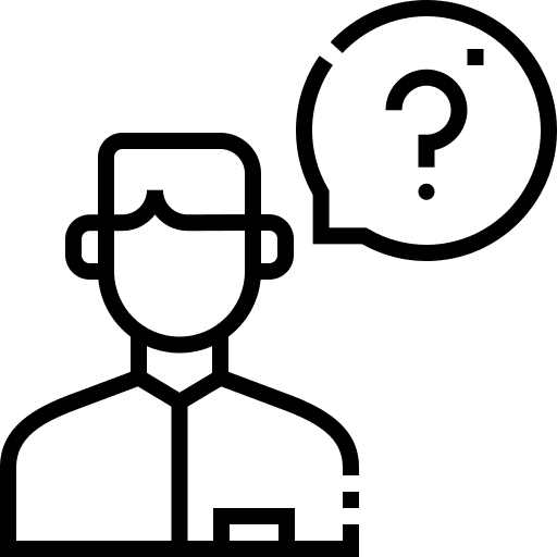 Question people caucasian customer service icon Question people caucasian customer service icon