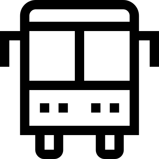 Bus transportation vehicle automobile icon