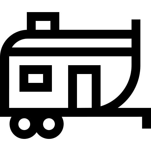 Caravan vehicle trailer transportation icon
