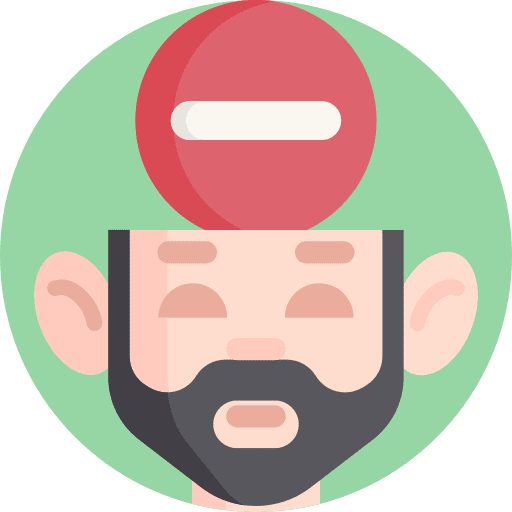 Negative head man negative icon Negative head man negative icon