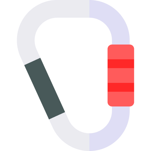 Carabiner security camping activities icon