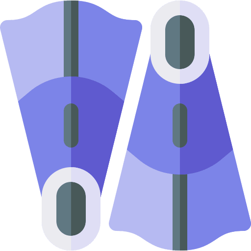 Flipper sport equipment sports and competition diving icon Flipper sport equipment sports and competition diving icon