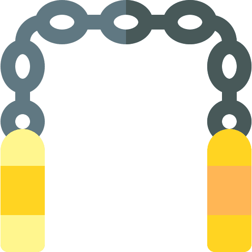 Nunchaku chain karate sports and competition icon Nunchaku chain karate sports and competition icon