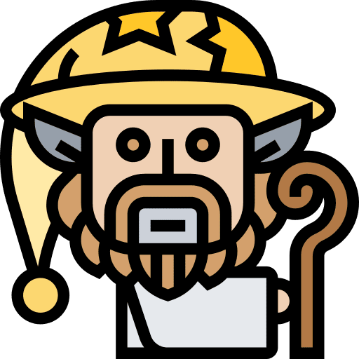 Sorcerer fantasy magic people icon