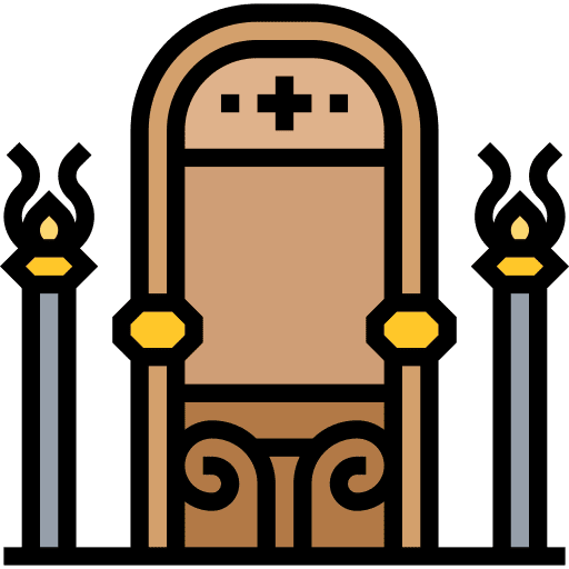 Throne aristocracy monarchy furniture and household icon Throne aristocracy monarchy furniture and household icon