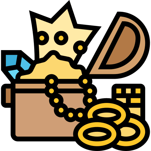 Treasure chest coins miscellaneous treasure chest icon