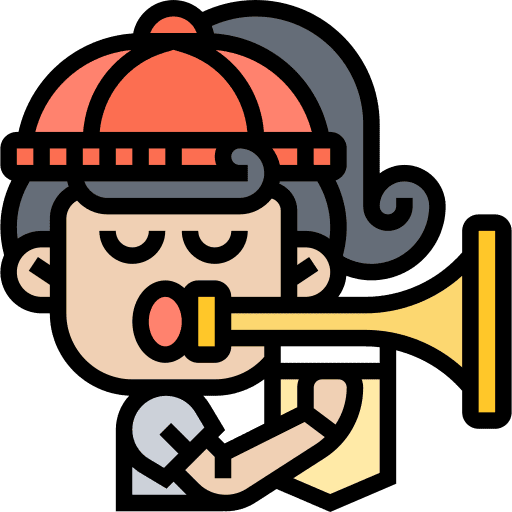 Trumpet musical instrument people music and multimedia icon