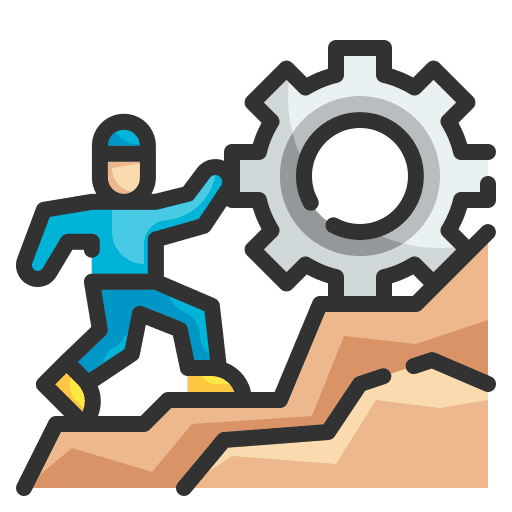 Development gear support professions and jobs icon Development gear support professions and jobs icon