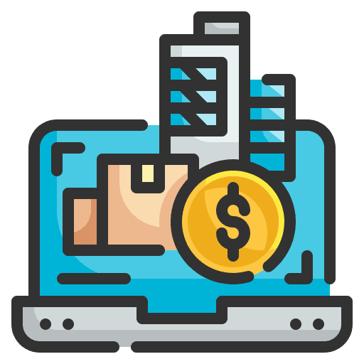 Online business business and finance computer online icon