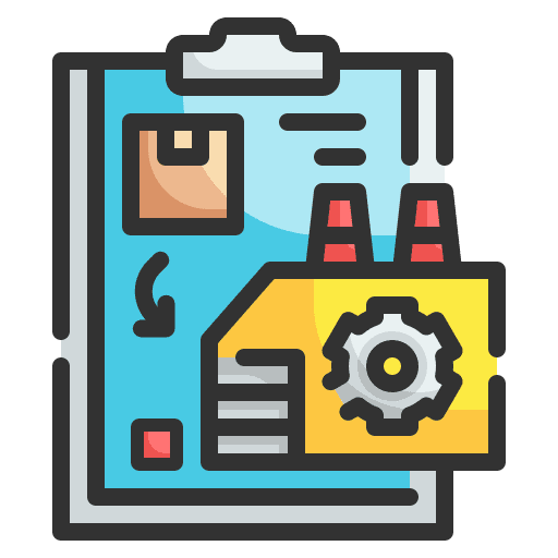 Factory storage report manufacture icon Factory storage report manufacture icon