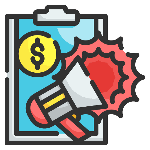 Marketing advertisement promotion megaphone icon Marketing advertisement promotion megaphone icon