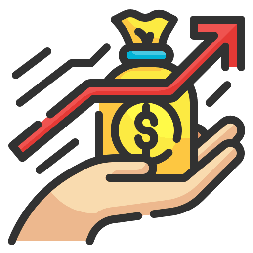 Revenue profit cash business and finance icon Revenue profit cash business and finance icon