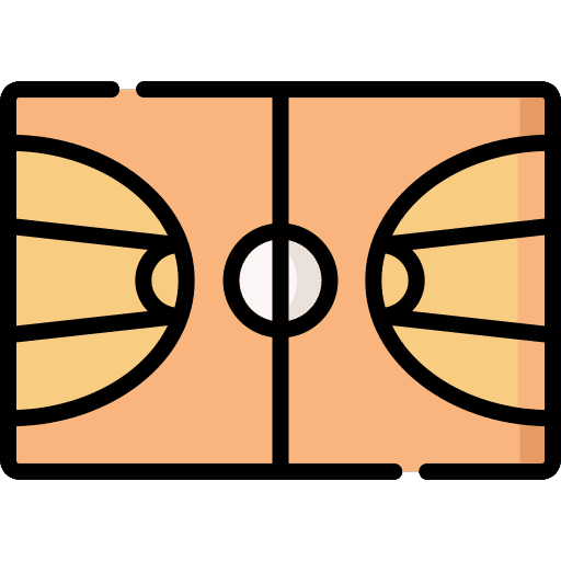 Playground sports and competition sports basketball court icon