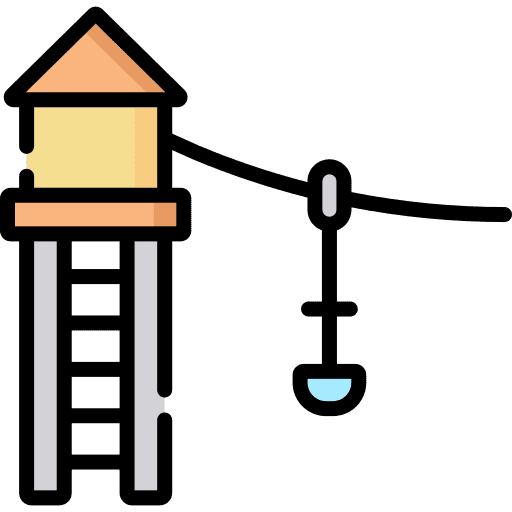 Zip line playground park zip line icon