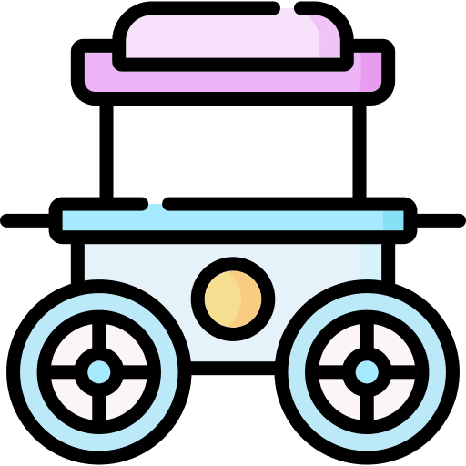 Kiosk transport playground food stall icon Kiosk transport playground food stall icon