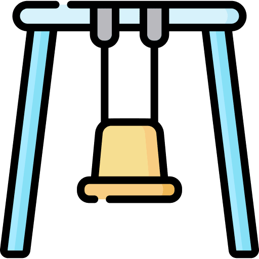 Swing swing park kid and baby icon Swing swing park kid and baby icon
