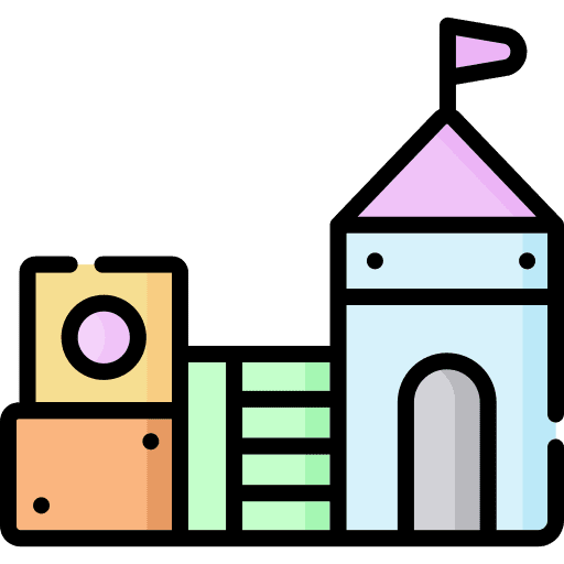 Castle kindergarten block playground icon Castle kindergarten block playground icon