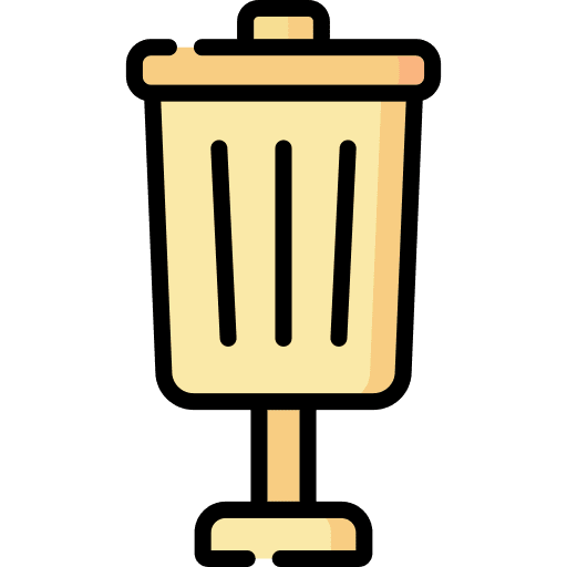 Rubbish litter bucket garbage icon Rubbish litter bucket garbage icon