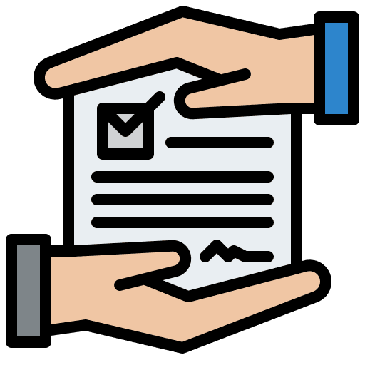 Agreement partnership investment files and folders icon