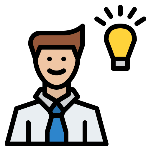 Ideas solutions business intelligence business and finance icon