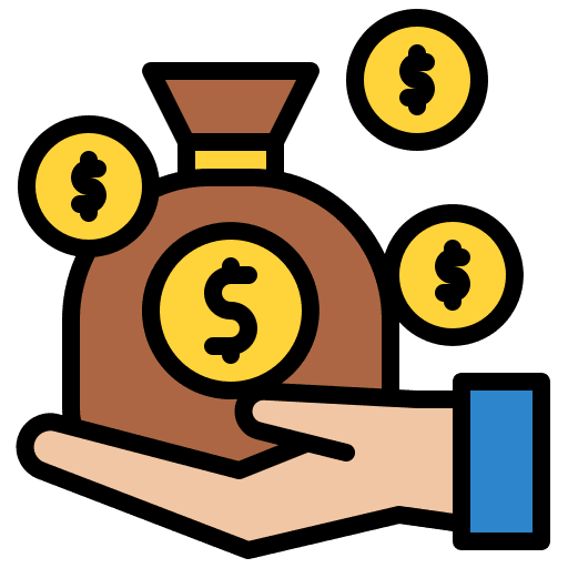 Income work earnings hand icon