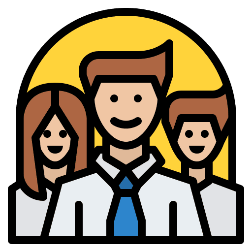 Teamwork contact person leader employee icon