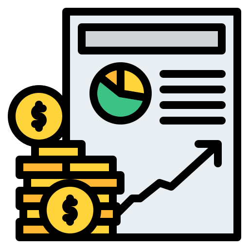 Financial financial business budget icon Financial financial business budget icon