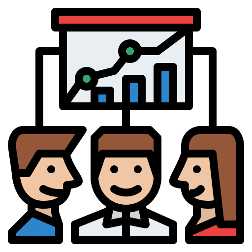 Presentation discussion teamwork interview icon Presentation discussion teamwork interview icon