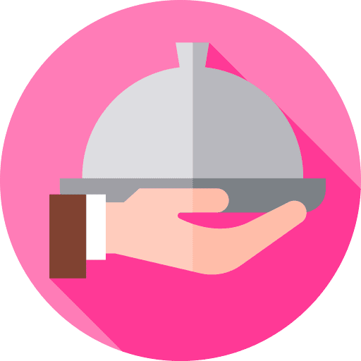 Food tray cloche food and restaurant dinner icon