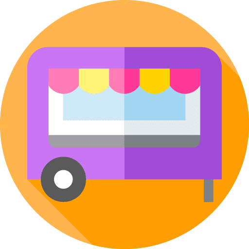 Food truck food and restaurant van street food icon Food truck food and restaurant van street food icon