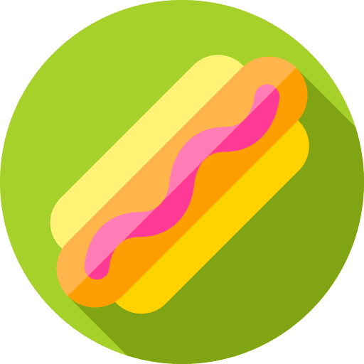 Hot dog junk food sausage hot dog icon Hot dog junk food sausage hot dog icon