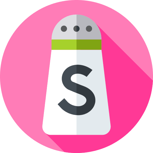 Salt cooking food and restaurant seasoning icon Salt cooking food and restaurant seasoning icon