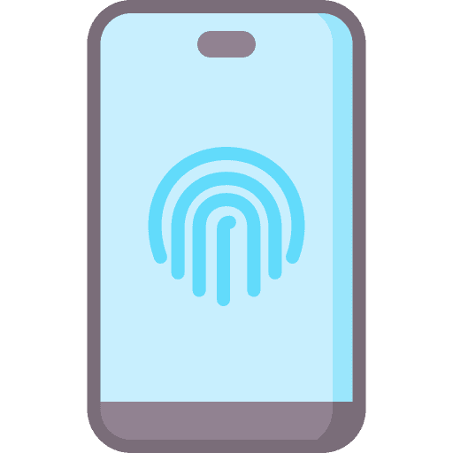 Fingerprint scanner security technology touch id icon Fingerprint scanner security technology touch id icon