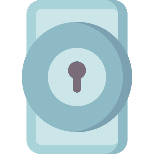 Keyhole access keylock secure icon