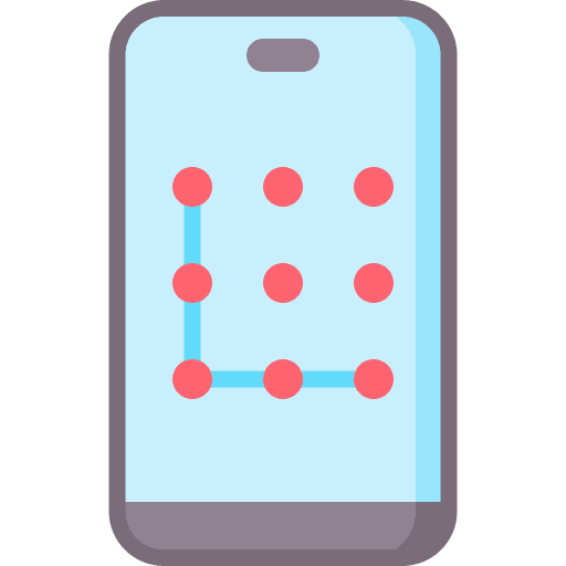 Lock pattern smartphone passcode mobile phone icon Lock pattern smartphone passcode mobile phone icon