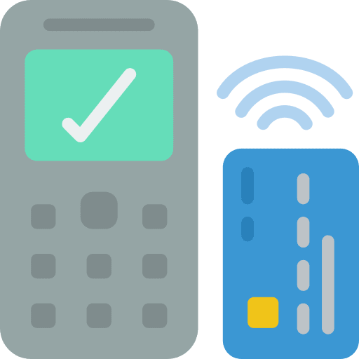 Pos terminal mobile payment mobile phone banking icon