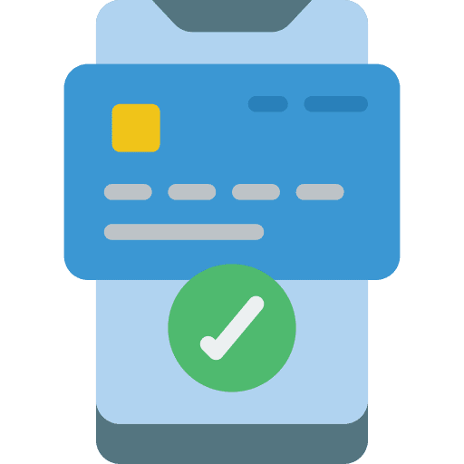 Online payment payment credit card tick icon