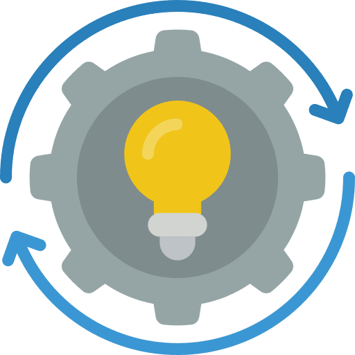 Smart light automated electronics cog icon