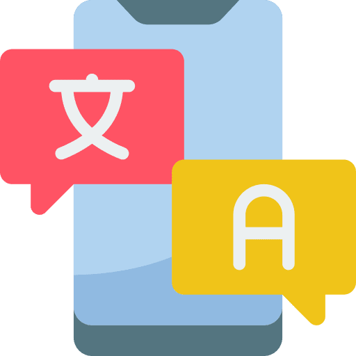 Translator mobile app translator phone icon