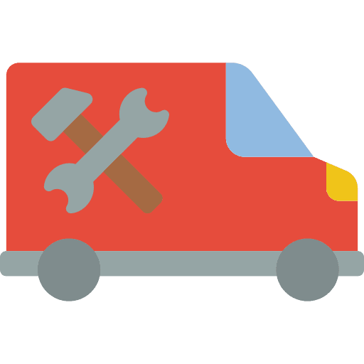 Van technician transportation van icon