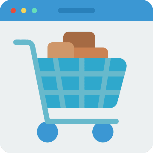 Web browser online shopping market online icon