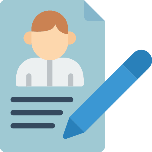 Resume pencil resume files and folders icon
