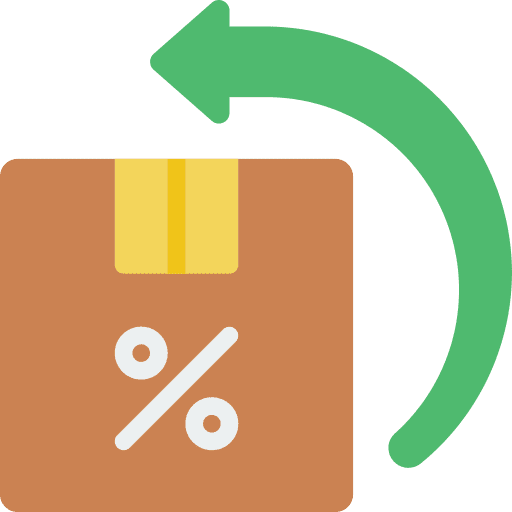 Return box exchange box shipping and delivery icon
