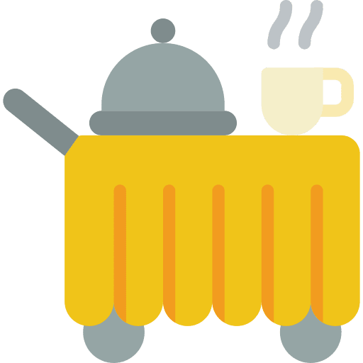 Room service service covered cart icon